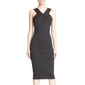 Ted Baker Vadena black crossback midi dress size 0